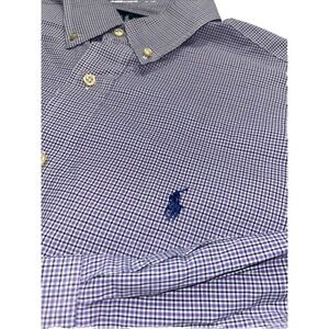 Mens Sz 16 1/2 Ralph Lauren Classic Fit Purple Long Sleeve Button Up,‎ 36/37